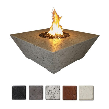 Athena Olympus OSQRFT-484818 Square Concrete Gas Fire Pit, 48x48-Inch