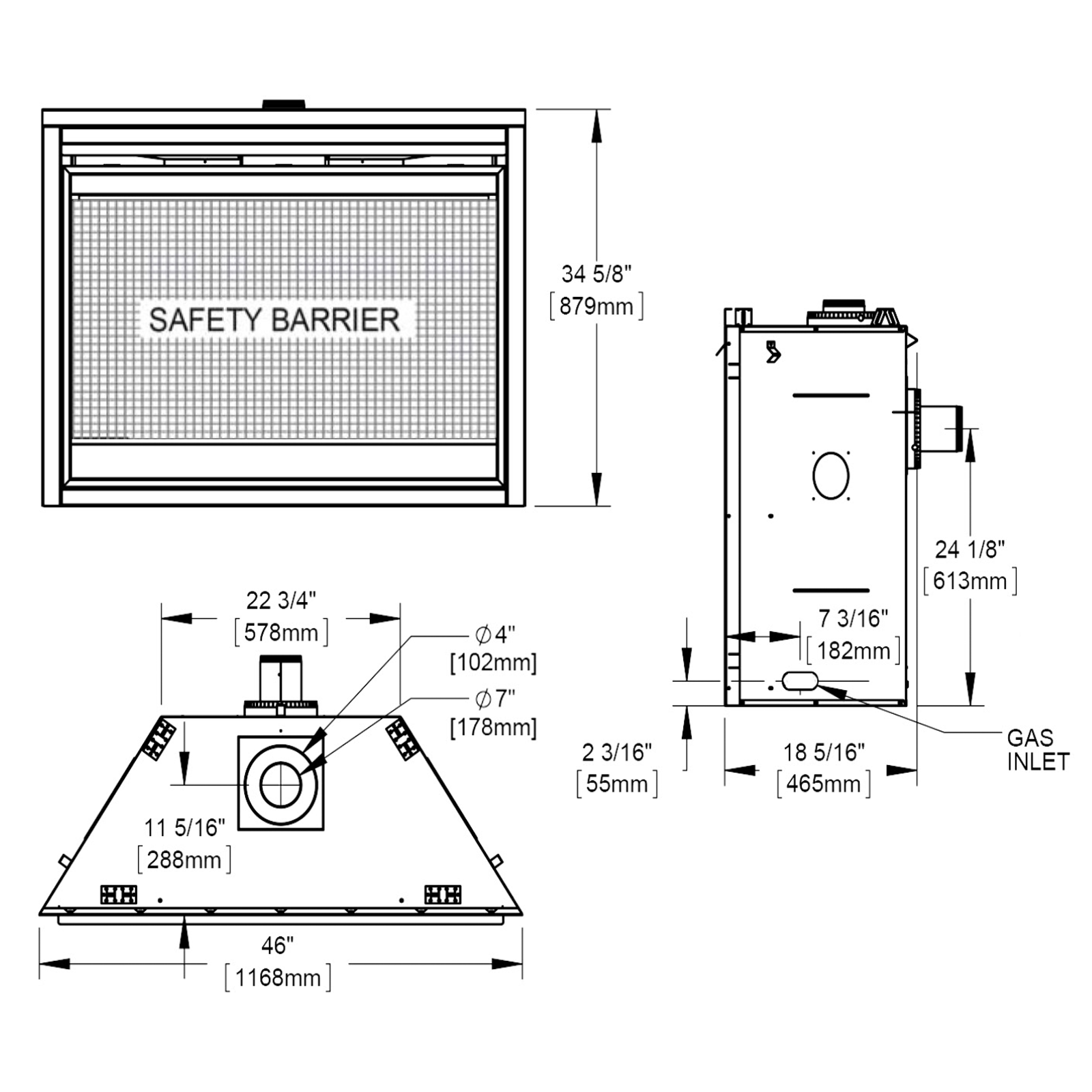 Napoleon Ascent B46 Direct Vent Gas Fireplace - B46