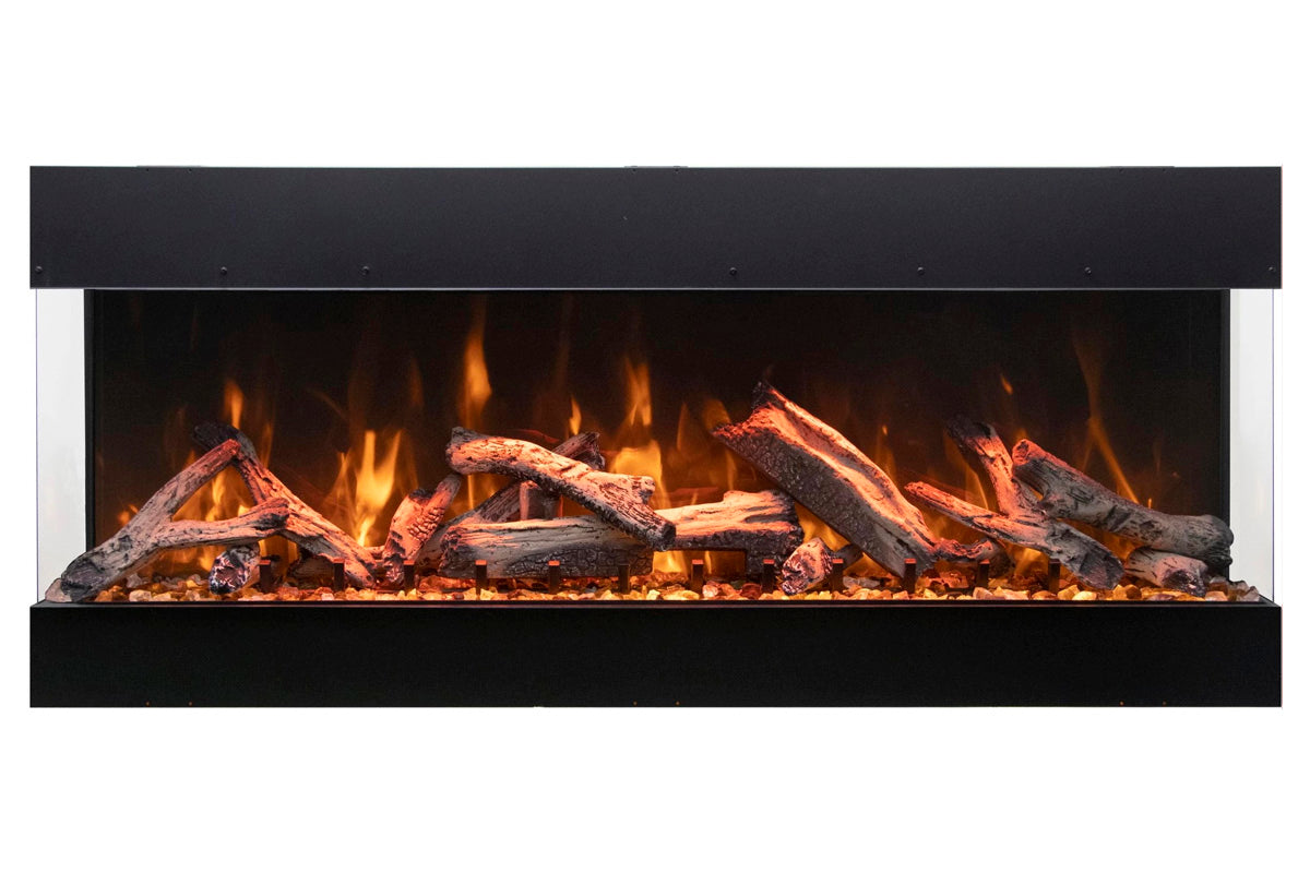 Amantii Tru View Bespoke 85-inch 3-Sided Built In Indoor/Outdoor Electric Fireplace