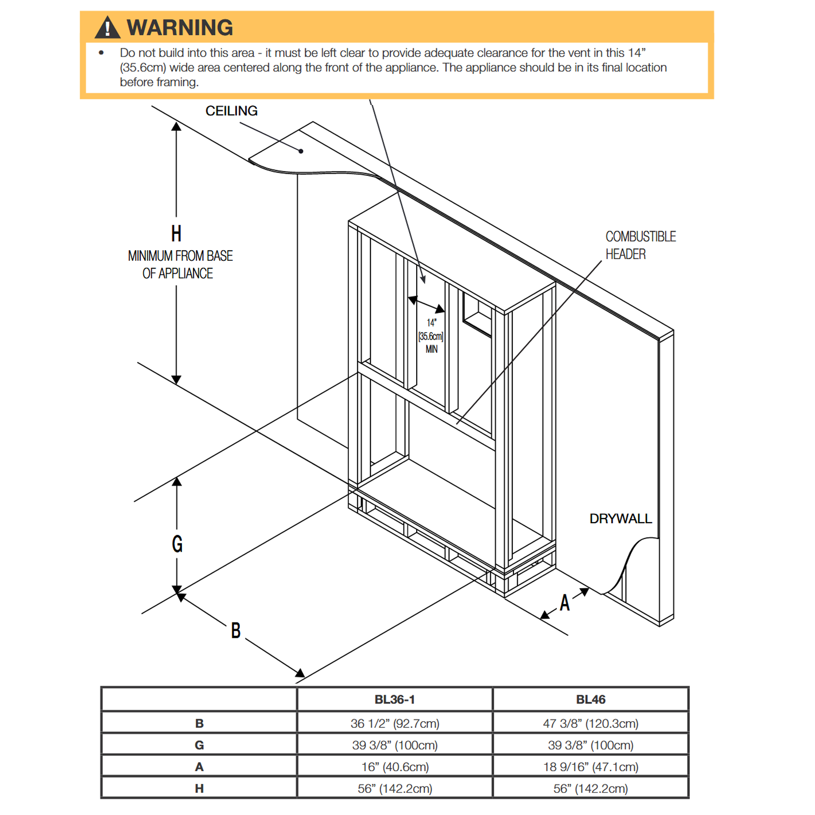 Napoleon Ascent BL36 Top Vent Direct Vent Linear Gas Fireplace - BL36