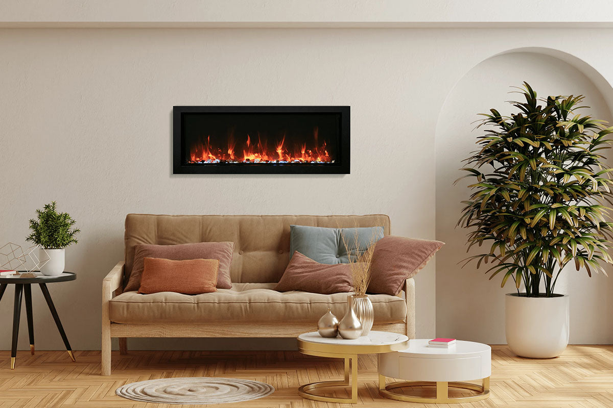 Amantii Panorama 60-inch Slim Built-in Indoor/Outdoor Linear Electric Fireplace