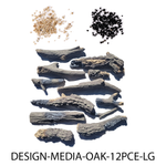 Remii OAK – 12 Piece Media Kit Includes: 12 large Oak logs, 2 colors of vermiculite