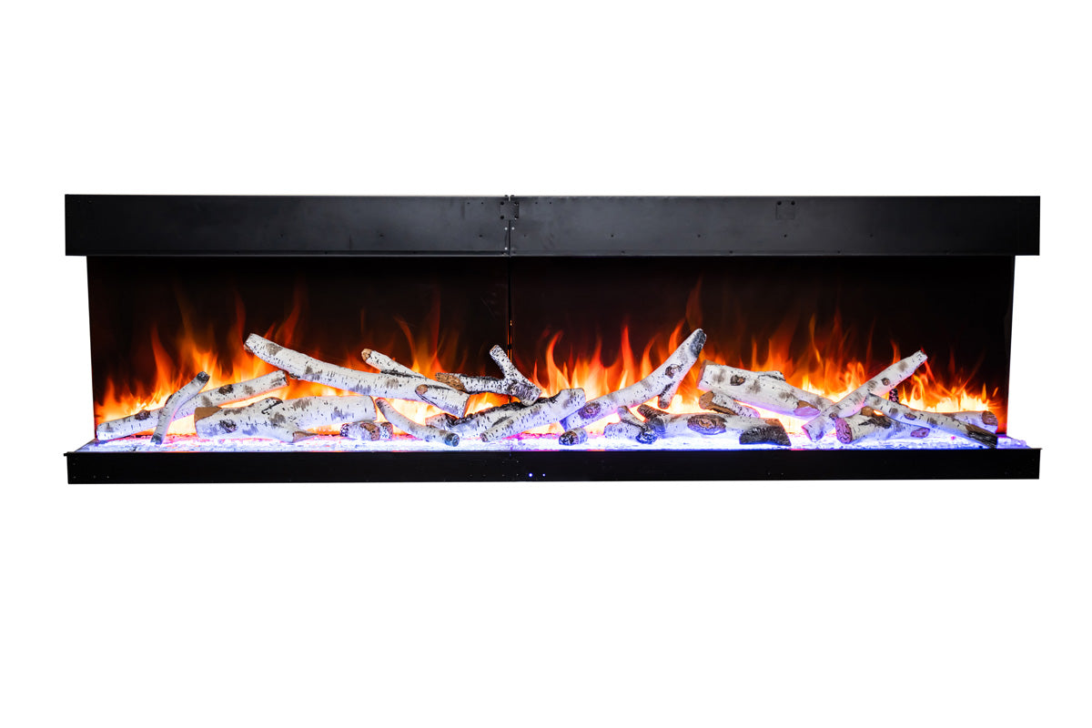 Amantii Tru View Bespoke 75-inch 3-Sided Built In Indoor/Outdoor Electric Fireplace