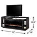 David Electric Fireplace Media Console w/ Acrylic Ice in Smoke WITH SIZES