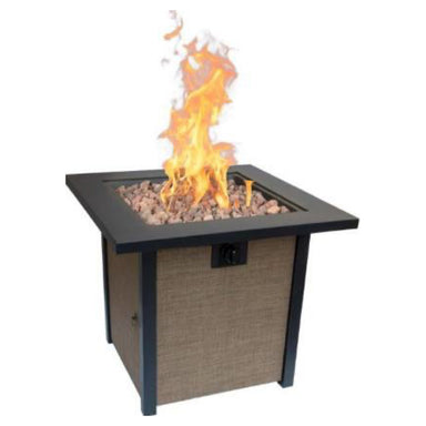 Design Specialties Woodleaf 28” Gas Fire Table FRONT VIEW