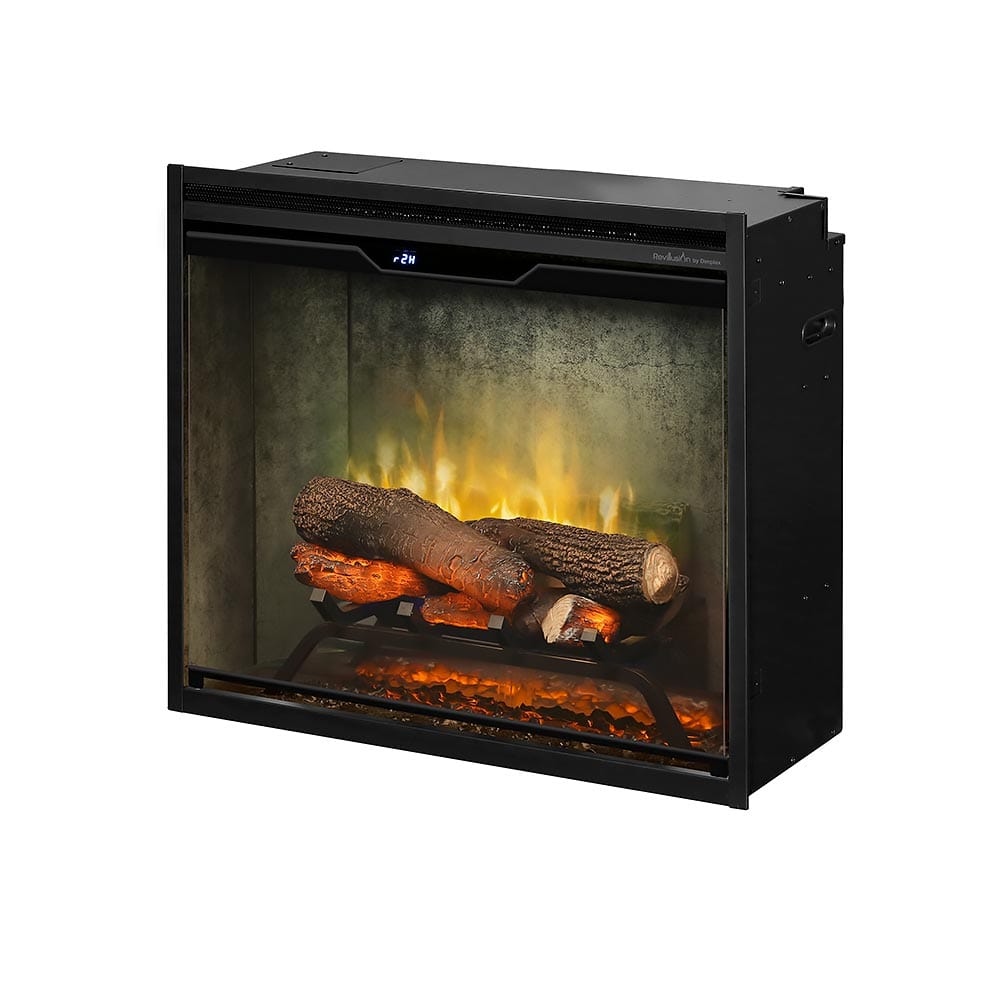 Dimplex 24 Inch Revillusion Built-In Electric Firebox Weathered Concrete SIDE VIEW