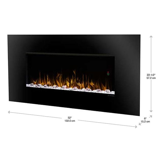 Dimplex Contempra 52-In Wall Mount Electric Fireplace FRONT VIEW