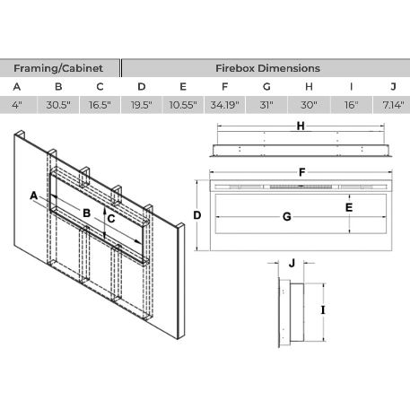 Dimplex Wickson 34-In Linear Electric Fireplace