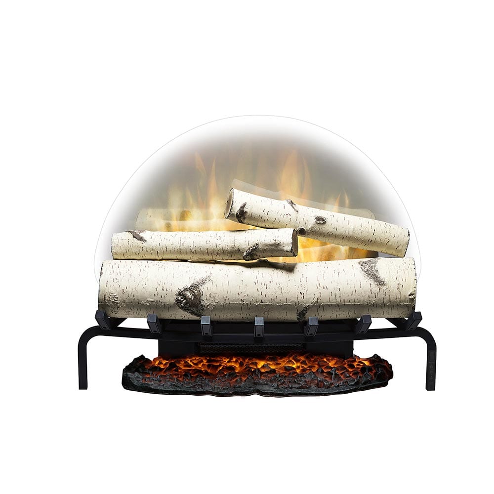 Dimplex 25-in Revillusion Birch Electric Fireplace Log Set w/ Ashmat FRONT VIEW