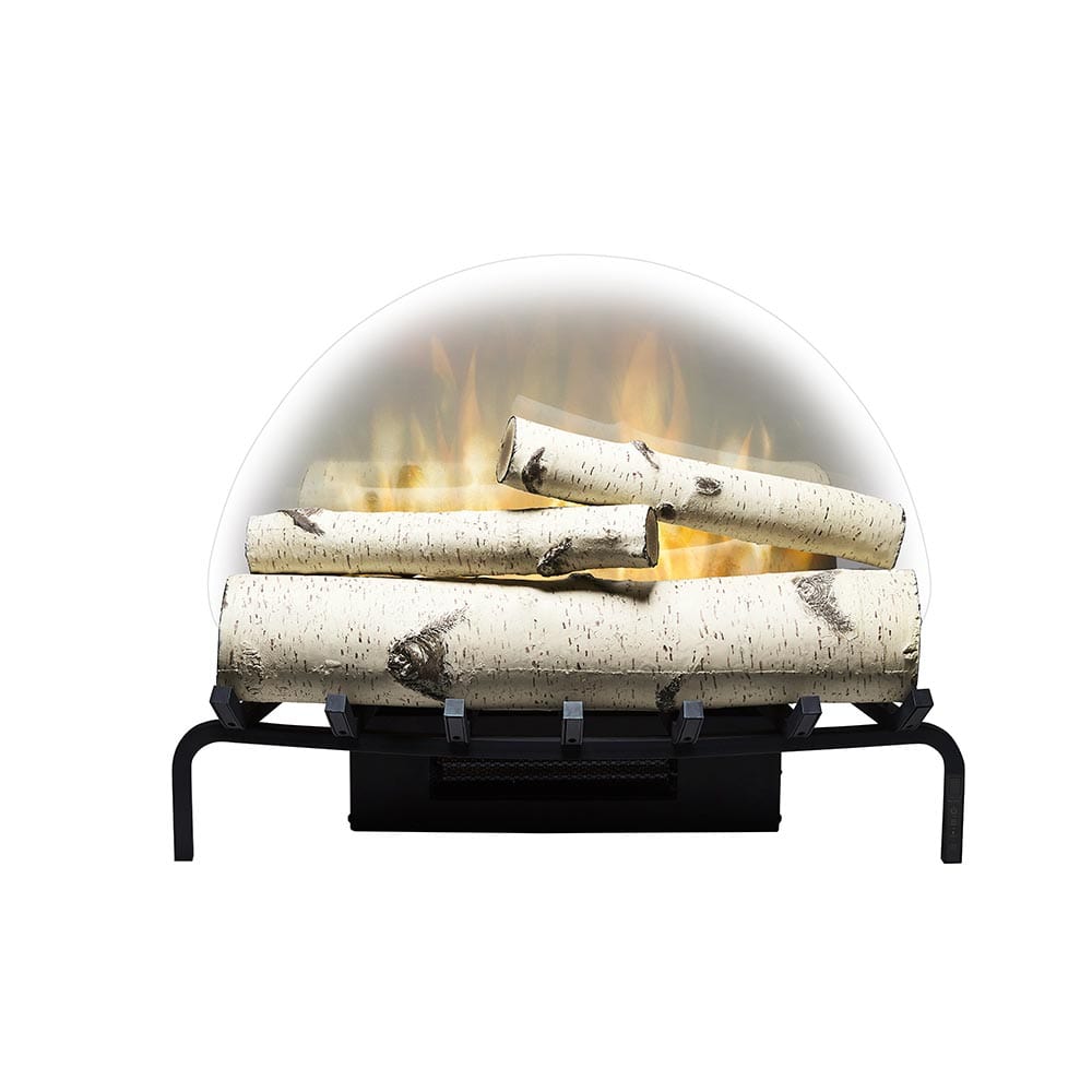 Dimplex 25-in Revillusion Birch Electric Fireplace Log Set w/ Ashmat FRONT VIEW