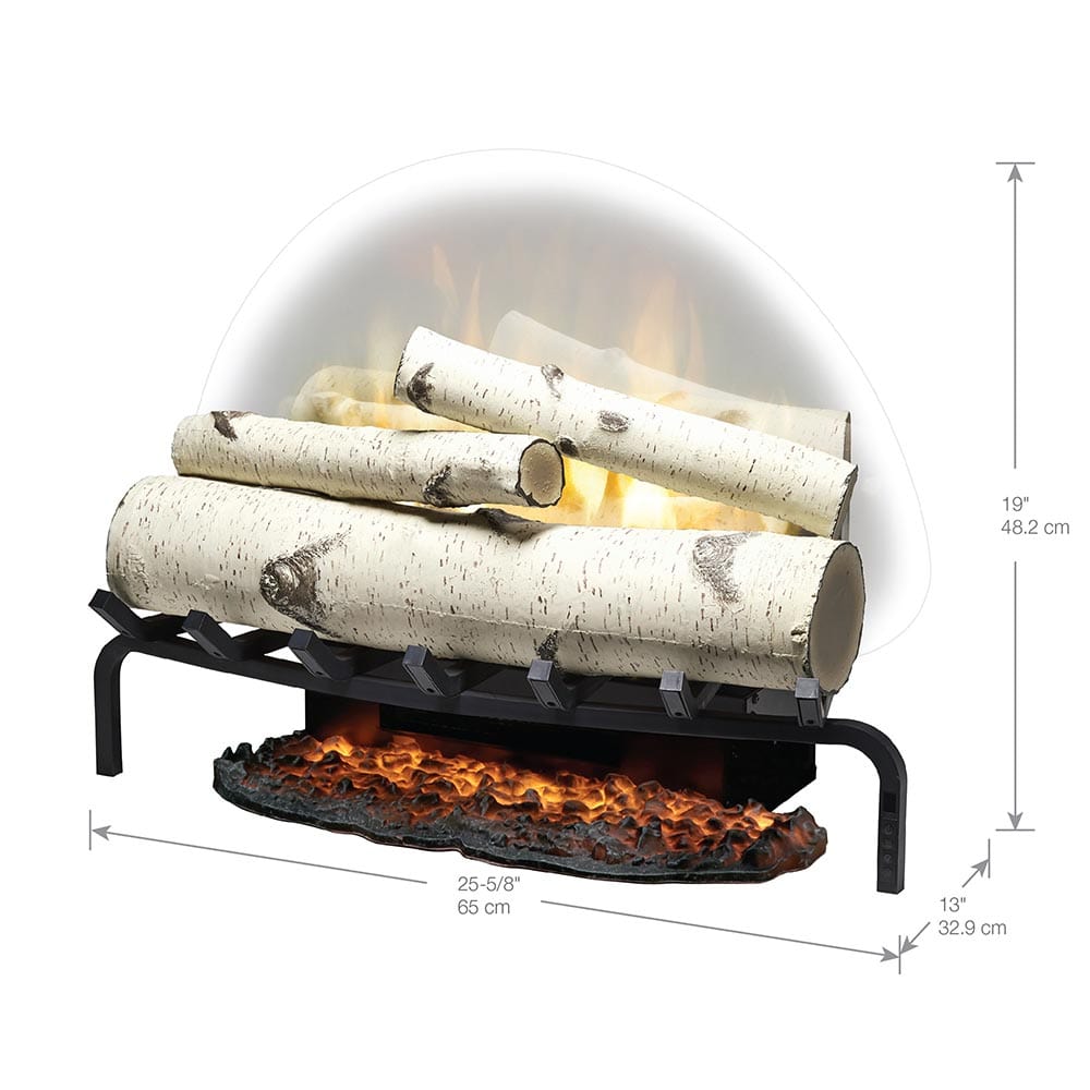 Dimplex 25-in Revillusion Birch Electric Fireplace Log Set w/ Ashmat WITH SIZES