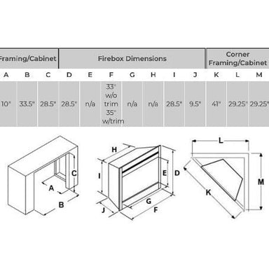 Dimplex 33-In LED In Wall Electric Fireplace 