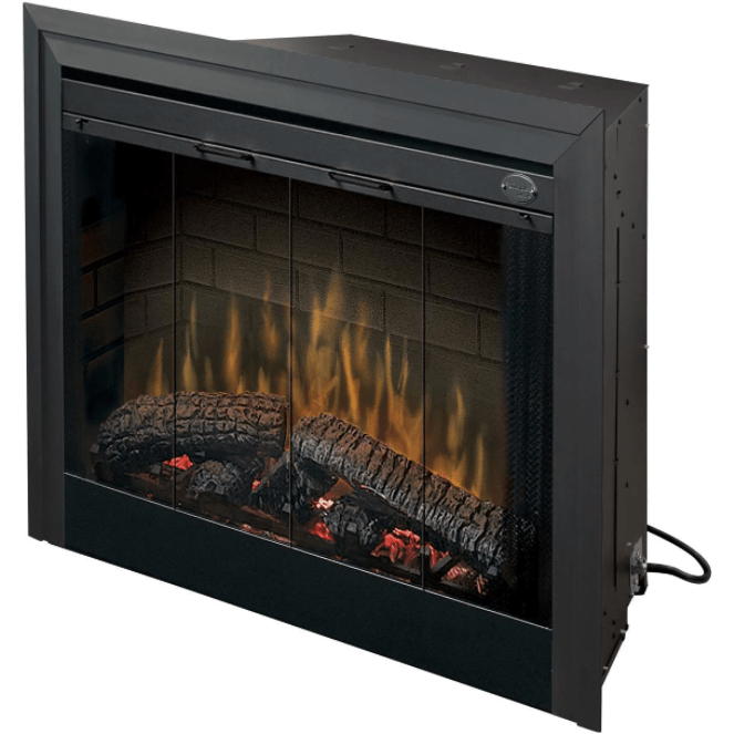 Dimplex 39 in. Standard Built In Fireplace FRONT AND SIDE VIEW