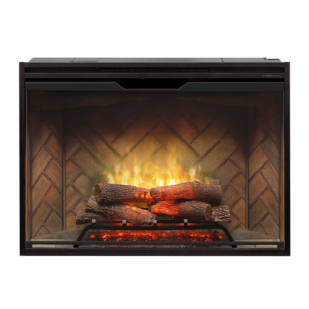 Dimplex 42" Revillusion Electric Firebox Herringbone Brick FRONT VIEW