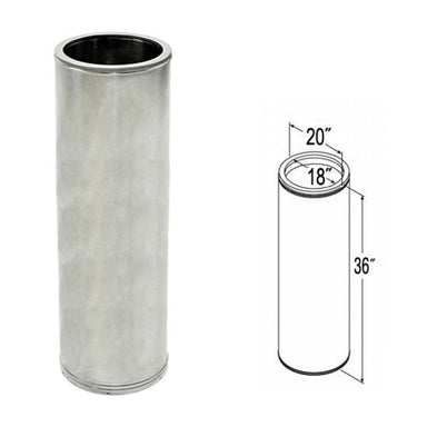 DuraTech | 18DT-36 Stainless Steel 18'' x 36'' Chimney Pipe