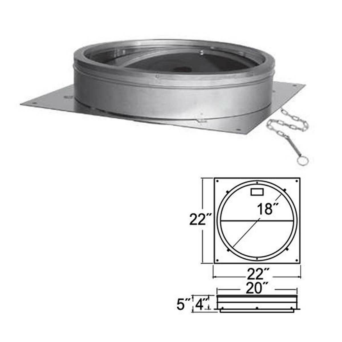 DuraTech | 18DT-APD 18'' Anchor Plate with Damper WITH INCHES