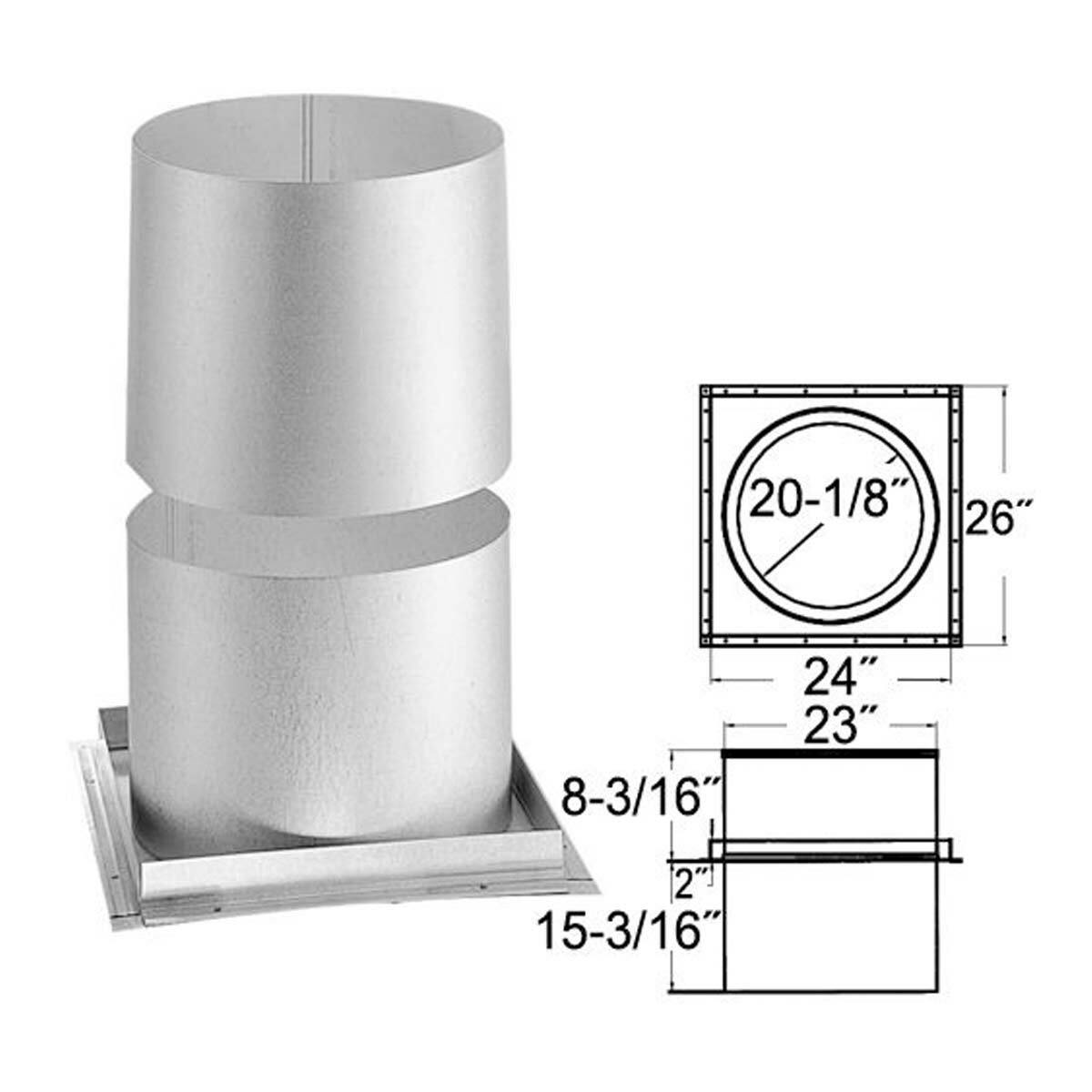 DuraTech | 18DT-FRS 18'' Firestop Radiation Shield - WITH INCHES