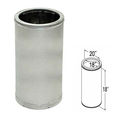 DuraTech | 18'' x 18'' 18DT-18 Galvanized Chimney Pipe