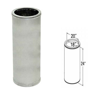 DuraTech | 18'' x 24'' Galvanized Chimney Pipe WITH INCHES