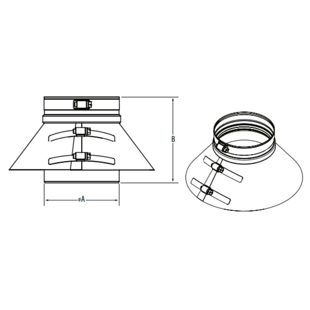 DuraVent | 8" Vertical PolyPro Termination Double-Wall Venting System