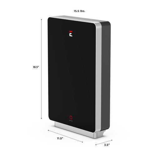 ECCOTEMP SmartHome 27kW Electric Tankless Water Heater SIDE VIEW WITH SIZES