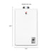 ECCOTEMP Builder Series Indoor 6.8 GPM Natural Gas Tankless Water Heater FRONT VIEW WITH SIZES