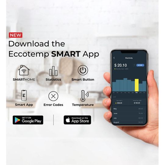 ECCOTEMP SmartHome 6.8 GPM Outdoor Natural Gas Tankless Water Heater, SH22 Series