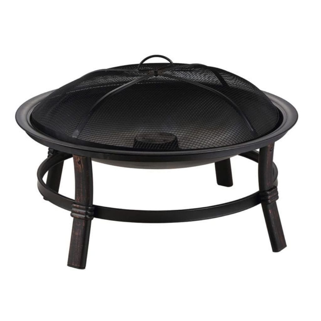 Endless Summer 29" Brushed Copper Outdoor Wood Burning Fire Pit With Airflow Technology FULL VIEW