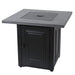 Endless Summer Wakefield 28" Outdoor LP Gas Fire Pit Table With Faux Concrete Resin Mantel FRONT VIEW
