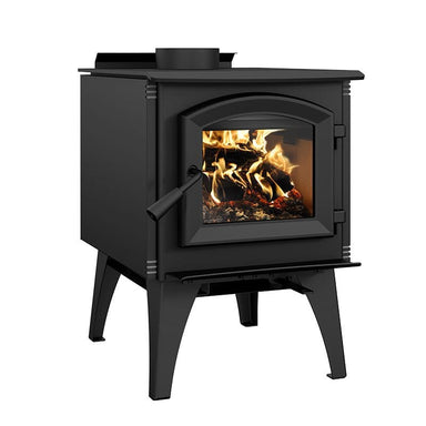 Enerzone Solution 1.4 Wood Stove FRONT AND SIDE VIEW