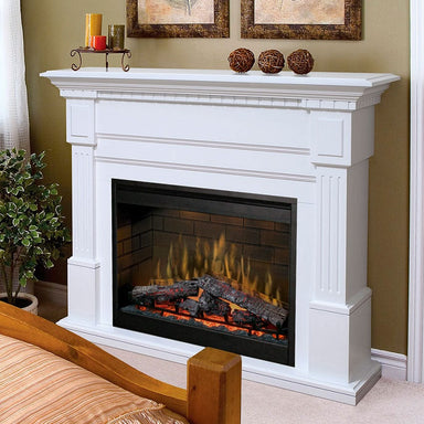 Essex Electric Fireplace Mantel Package in White SAMPLE PHOTO