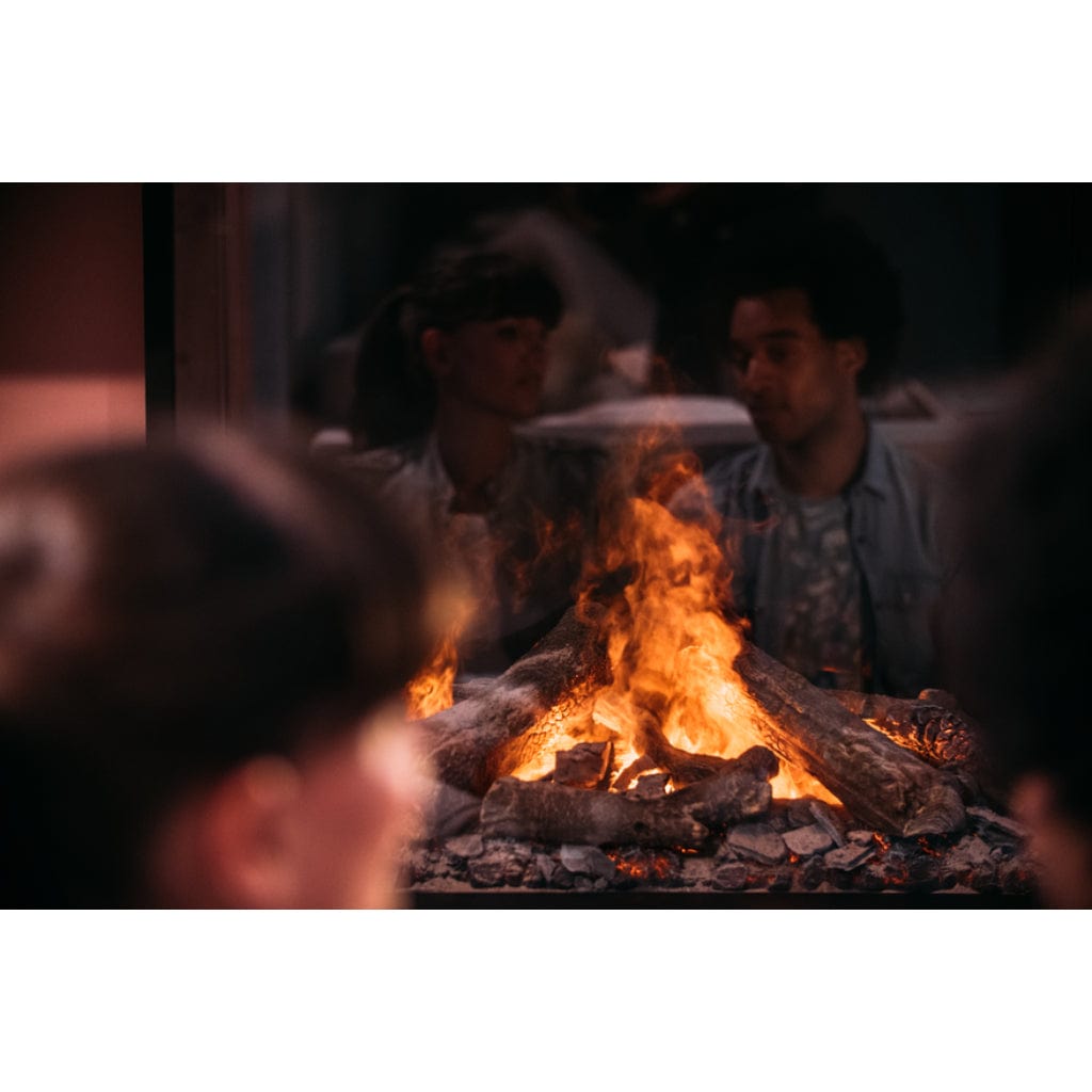 Faber e-MatriX 39" Three-Sided Bay View Built-in Water Vapor Electric Fireplace SAMPLE PHOTO