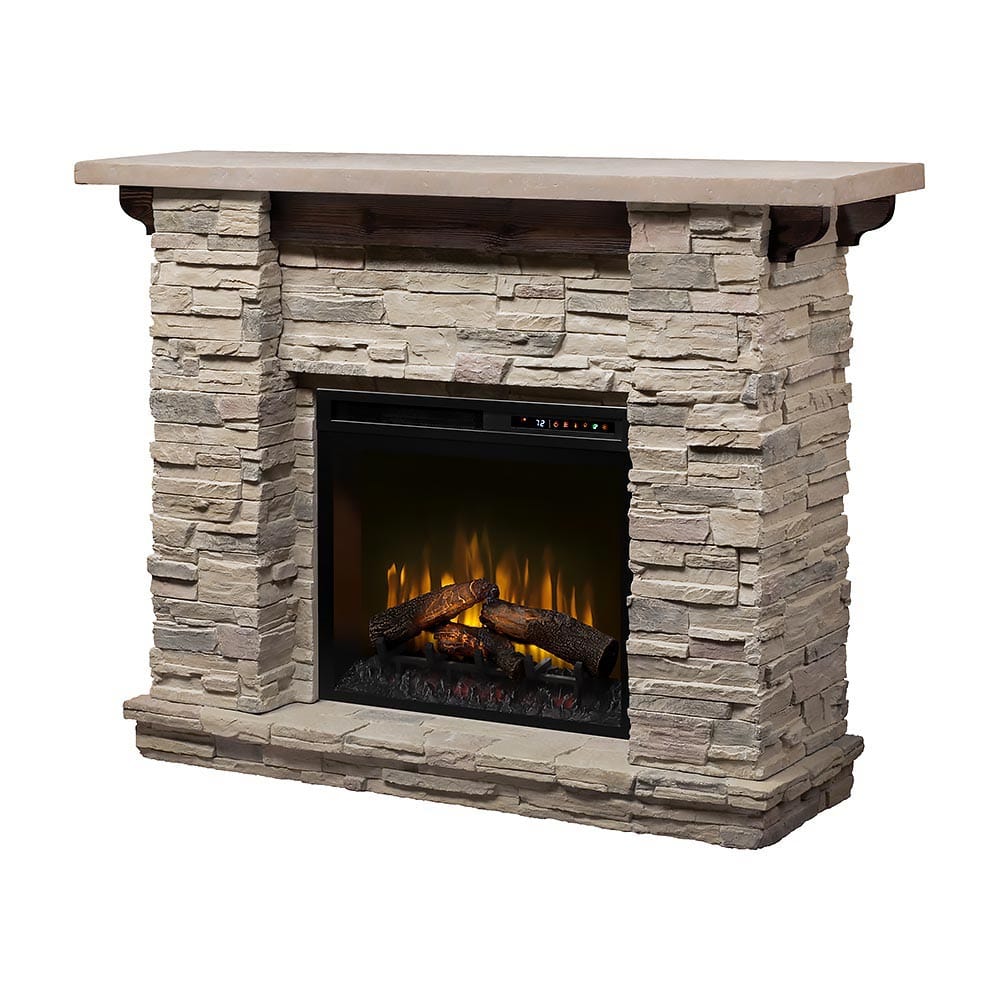 Featherston Electric Fireplace Mantel Package FRONT AND SIDE VIEW