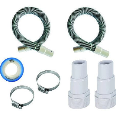 Fibro Pool Professional 1 1/2"  Swimming Pool Filter Hose Replacement Kit front side with accessories