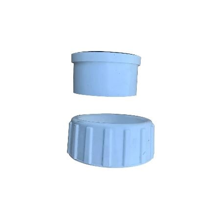 Fibro Pool Union Assembly 2" for FP Pumps- 1 Set- 2 piece SIDE VIEW