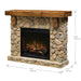 Fieldstone Rustic Electric Fireplace Mantel Package WITH INCHES