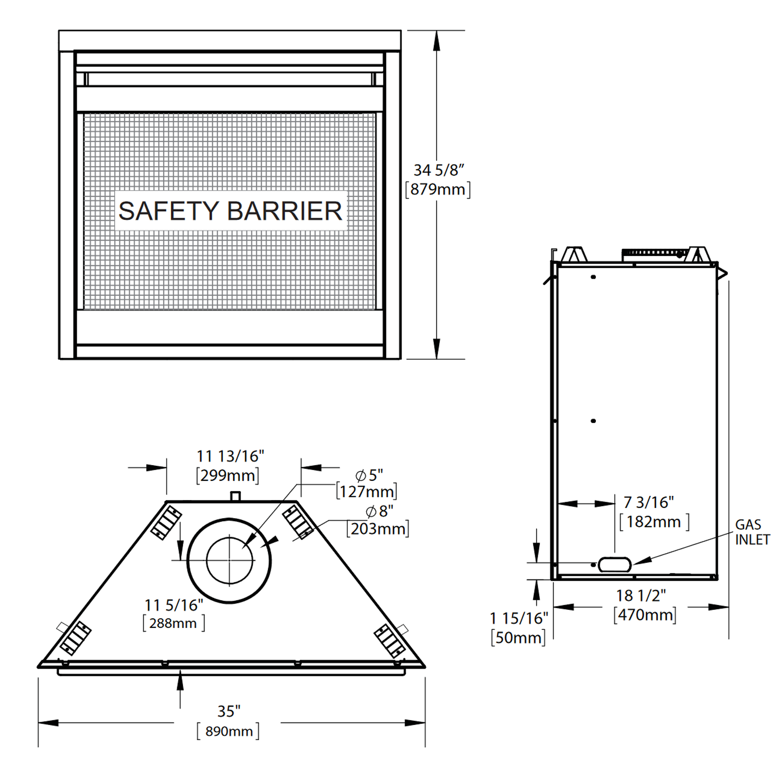Napoleon Ascent X 70 Direct Vent Gas Fireplace - GX70