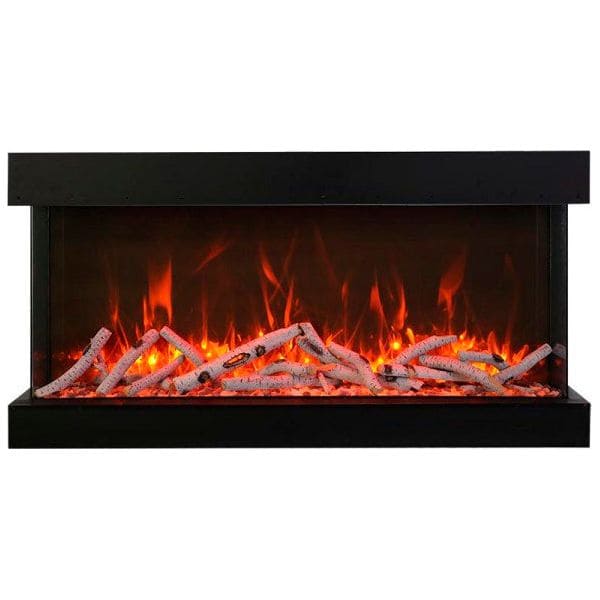 Amantii Panorama Tru View Extra Tall & Deep 88-inch 3-Sided Built In Indoor/Outdoor Electric Fireplace FRONT VIEW