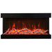 Amantii Panorama Tru View Extra Tall & Deep 88-inch 3-Sided Built In Indoor/Outdoor Electric Fireplace FRONT VIEW