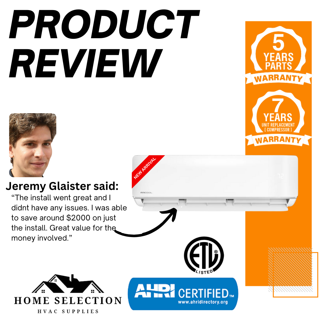 MRCOOL DIY® 5th Gen E Star 12,000 BTU Single Zone Mini Split Complete System with 25ft. Line Set 115V, DIY-12-HP-WM-115D25-O