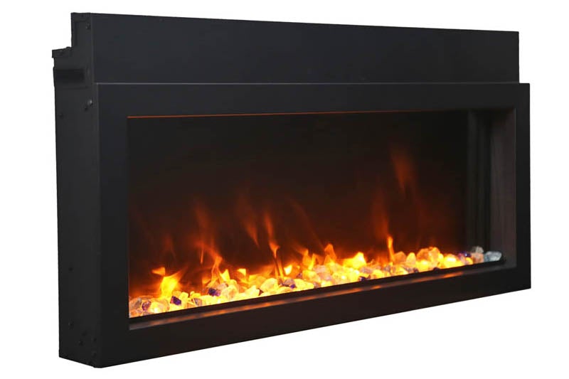 Open Box Amantii Panorama 40 inch Extra Slim Built-in Indoor/Outdoor Linear Electric Fireplace