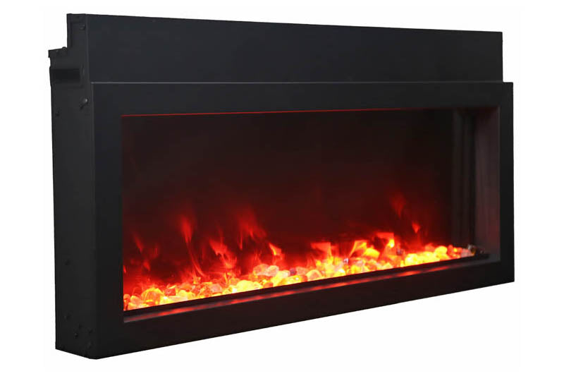 Open Box Amantii Panorama 40 inch Extra Slim Built-in Indoor/Outdoor Linear Electric Fireplace