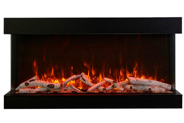 Amantii Panorama Tru View Extra Tall & Deep 40-inch 3-Sided Built In Indoor/Outdoor Electric Fireplace