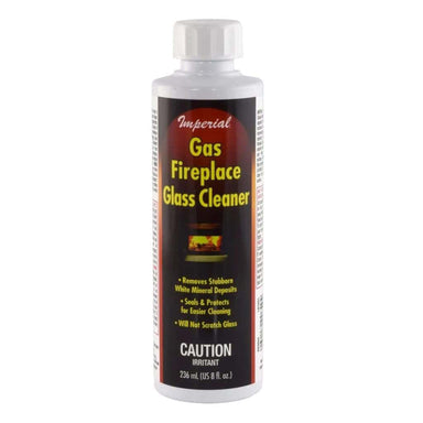 Imperial 8 Fl. Oz. Gas Fireplace Glass Cleaner FRONT VIEW WITH LABEL