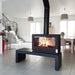 Invicta® Aaron Double Sided Glass 36" Cast Iron Wood Burning Stove Fireplace 99,000 BTU's SAMPLE PHOTO
