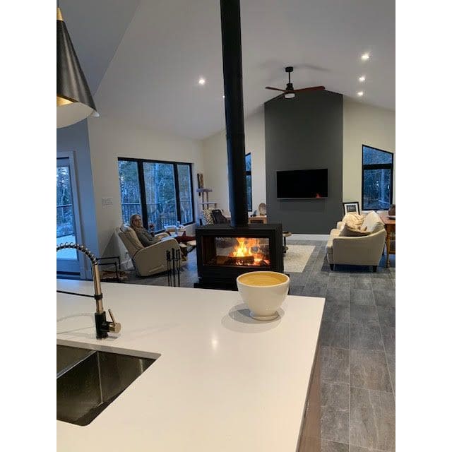 Invicta® Aaron Double Sided Glass 36" Cast Iron Wood Burning Stove Fireplace 99,000 BTU's SAMPLE PHOTO