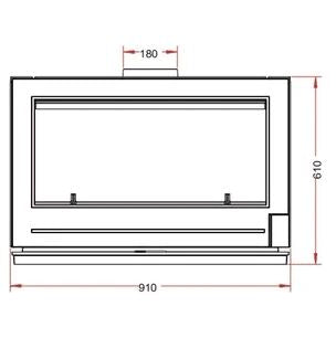 Invicta® Aaron Double Sided Glass 36" Cast Iron Wood Burning Stove Fireplace 99,000 BTU's