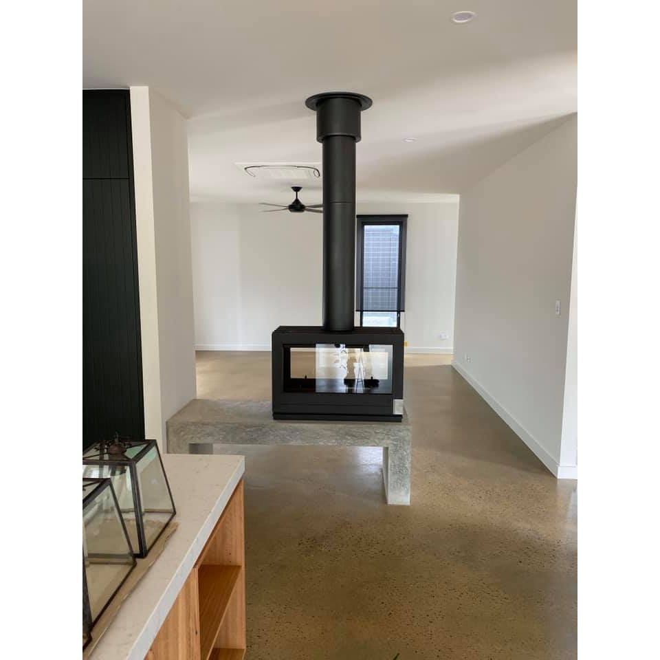 Invicta® Aaron Double Sided Glass 36" Cast Iron Wood Burning Stove Fireplace 99,000 BTU's SAMPLE PHOTO