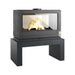 Invicta® Aaron Double Sided Glass 36" Cast Iron Wood Burning Stove Fireplace 99,000 BTU's FRONT VIEW