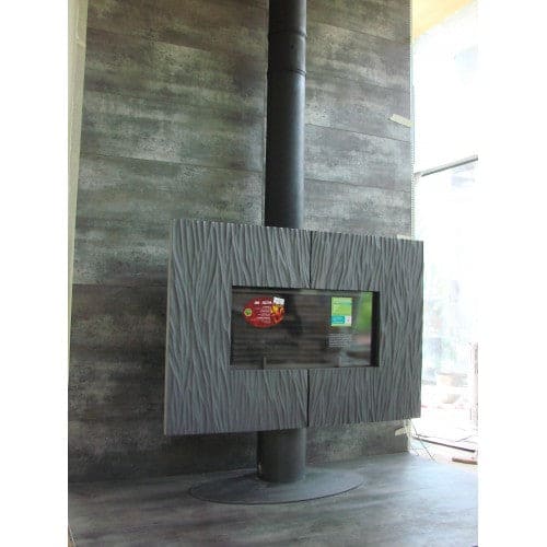 Invicta® Gaya Ardoise Cast Iron Modern Wood Burning Fireplace SAMPLE PHOTO